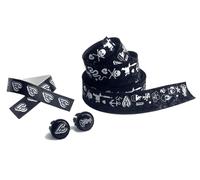 Cinelli Tape Mike Giant Velvet Handlebar Tape White,Black One Size Black / With Custom Plugs