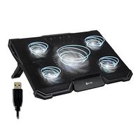 Cyclone Laptop Cooling Pad, XL Stand with 5 Fans, Gaming Cooler | Supports Consoles, Fits Notebooks from 11 to 19 Inches, Features 2 USB Ports - White