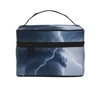 Cyclones Travel Makeup Bag - Portable Toiletry Organizer with Zipped Compartments for Brushes, Bottles & Skincare