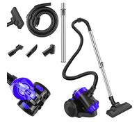 Cyclonic Vacuum Carpet Cleaner,Compact&Lightweight 1000W Powerful Bagless Cylinder Vacuum Cleaner With 2 IN 1 Brush Head For Hard Floor & Carpet