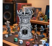 Cyclops Dice Tower, Resin D&D Rolling Trays, Tabletop RPGs Accessories, Cyclops Gaze Tower, Portable 3D Dice Throne, DND Fantasy Board Game Gifts for Gamer (Dice Not Included)