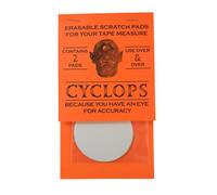 CYCLOPS Erasable Scratch Pad for Tape Measure, 2-Pack Reusable Measurement Note Pad, Peel & Stick, Jobsite Tough, Made in USA | for Construction, Woodworking, Carpentry, DIY