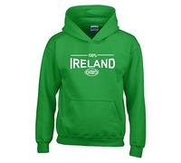 Cyclops Print 100% Ireland Six Nation Rugby HOODIE Ladies GREEN Ladies 12/14