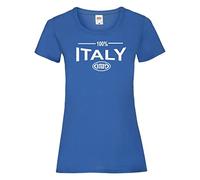 Cyclops Print 100% Italy Six Nation Rugby T-Shirt Ladies Royal Ladies 12/14