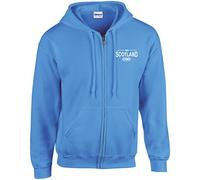 Cyclops Print 100% Scotland Six Nation Rugby ZIP HOODIE Ladies SKY Ladies 12/14