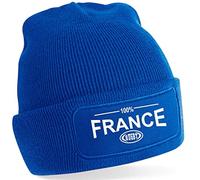 Cyclops Print France Beanie 100% Rugby Hat Royal