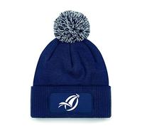 Cyclops Print France Bobble Beanie Rugby Hat Navy