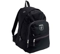 Cyclops Print Liverpool Backpack, Black with Gold Liverbird Logo, 24 Litres, Padded Adjustable Straps, Multiple Zip Pockets, Headphone Port (Black/White)