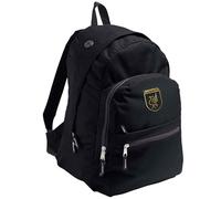 Cyclops Print Liverpool Backpack, Black with Gold Liverbird Logo, 24 Litres, Padded Adjustable Straps, Multiple Zip Pockets, Headphone Port (Black/Gold)