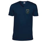 Cyclops Print Liverpool Football LiverBird Crest Design V-Neck T_Shirt Mens Navy Medium
