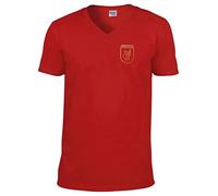 Cyclops Print Liverpool Football LiverBird Crest Design V-Neck T_Shirt Mens RED Medium