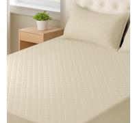 CYCMACO Breathable Washable Mattress Protector 140x200cm, Khaki | Breathable Anti Mite Mattress Topper, Extra Deep, Elastic All Around the Surface, Incontinence and Sweat Protection