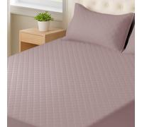 CYCMACO Waterproof Double Mattress Protector 140 x 200 cm, Anti-Dust Mite Mattress Protector with Elastic All Around Design, Breathable, Extra Deep, Machine Washable, Durable, Removable, Pink