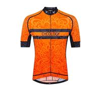 Cycology Life Behind Bars Short Sleeve Jersey Orange S Men