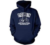 Cycopath - A Chronic Cycling Disorder - Unisex Hoodie - Cyclist Biker Rider Cycle Bicycle - XL Navy