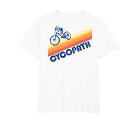 Cycopath! Funny Mountain Biking Vintage 80s T-Shirt, Men's Big and Tall, White, 4X Tall