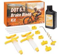 cyctravel Brake Bleed Kit for Sram, Avid Hydraulic Disc Brakes. Bicycle Hydraulic Brake Bleed Kit Including Metal Adapters and 150ML High Performance DOT 5.1 Brake Fluid