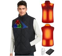 CYCYHEAT Men Heated Gilet - Quilted Lightweight Heating Vest Jacket Coat for Womens, Upgraded 7.4V Battery Pack & Heating Element