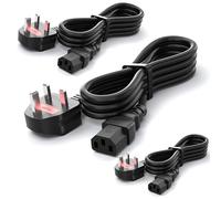 CYD 4FT IEC320 C13 Power Cord 18AWG, 10A/250V Universal 3 Prong AC Cable, Ideal Replacement for PCs, Printers, Scanners, Monitors, Electronics, Projectors, Black, Pack of 3, Durable and Safe