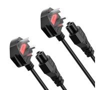 CYD 6FT Long 3 Prong Mickey Mous AC Power Cord Compatible with Dell, HP, Lenovo, Acer, Asus Laptop Notebook Computer, LG LCD LED Smart TV, Epson Printer Power Cable (IEC320 C5 to NEMA 5-15P), 2Pack