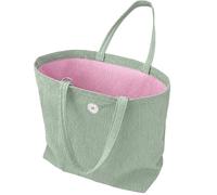 CYD Foldable Beach Bag for Women, Soft Lightweight Summer Tote with Shoulder Strap, Cute Pastel Open Top Pool Bag, 16L Vacation Carryall with Outside Pockets for Towel, Sunscreen, Wallet, Phone, Keys