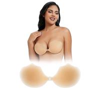 CYDREAM Women Sticky Bra Adhesive Bra Strapless Invisible Push up Silicone Nude Bra for Backless Dress Tops Reusable, Nude, C