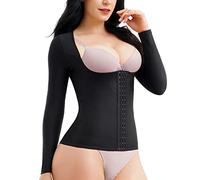 CYDREAM Women Waist Trainer Shapewear Tummy Control Corset Arm Slimmer Body Shaper Post Surgery Compression Top - Black - L