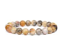 CYDXD Natural Stone Bracelets,Natural Agate 8mm Round Beads Stretch Adjustable Beaded Bangles Friendship Gifts for Men Women Birthday,Yoga 8mm