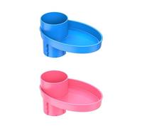 CYDZSRA 2pieces Cup Holder for Stroller Drink Within Reach While Out and About ABS Car Seat Cup Holder Snack Tray Car Seat Tray