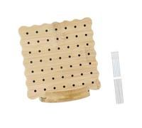 CYDZSRA Blocking Board Made of Bamboo with Professional Pinholes Knitting Crocheting Projects Blocking Board for Knitting Crochet is Made of Bamboo Crochet for Square, Wood Color, 10x10cm