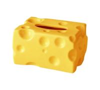 CYDZSRA Charming Ceramic Tissue Dispenser Reliable Meets Quirky Making Unique Home Accessory Top Opening Allows Easy Access to Tissues While Ensuring Quick, Yellow, 15.5x12x9cm