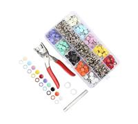 CYDZSRA Clothes Sewing Button Studs Supply Jacket Shirt 200 Sets Colorful Snaps Metal Snaps Buttons Fastener Hollow Solid Prong Sewing DIY Crafting Clothing Snap Closure Setter