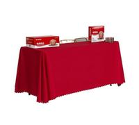 CYDZSRA Event Table Drape Office,Bright red,Square 1.2x1.8m | Effortless Setup For Any Venue Wrinkle Resistant Fabric Available In Red White For Professional Look