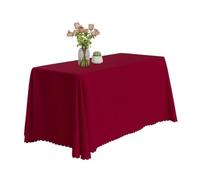 CYDZSRA Event Table Drape Office,Wine red,Square 1.2x1.8m | Effortless Setup For Any Venue Wrinkle Resistant Fabric Available In Red White For Professional Look