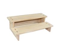 CYDZSRA Fine Workmanship Wooden Riser Shelf Organizer Displaying Jewelry Statuettes Dolls And Accessories Etc. Wooden Riser Display Shelf Organizer Decorative, Brown, 2 Layer 30cm