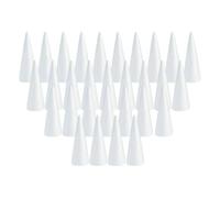 CYDZSRA Foam Cones For Crafts Small DIY Arts Triangle Stimulate Creative Thinking And Fun Learning With Children Crafts Polystyrene Forms For Crafting Cake Topper, White, 150MM