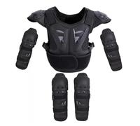 CYDZSRA Kids Motorcycle Armor Suit Complete Safety Gear Child Protective Jacket And Full Body For Active Fun Riding Skiing Skating Cycling Motocross Motorbike , Black , S