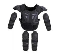 CYDZSRA Kids Motorcycle Armor Suit Complete Safety Gear Child Protective Jacket And Full Body For Active Fun Riding Skiing Skating Cycling Motocross Motorbike , Black , M