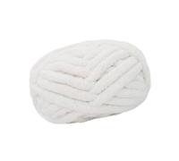 CYDZSRA Knit Cozy Blankets with Chunky Wool Yarn Various DIY Activities At Home Offering Unique Texture Comfortable Crocheting Cushion Rug Making Tapestry Hand Knit, White, 25.6 m