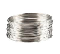 CYDZSRA Metal Beading Wire As Memory Wire Providing 50 Loops For DIY Crafting Including for Creative Jewelry Projects Memory Steel Earrings DIY Crafts Cuff, Steel Color
