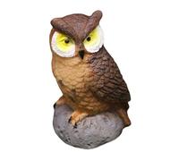 CYDZSRA Miniature Owl Figurines Charming Decorations Tiny Resin Ornaments Choice For Unique Creative Projects Miniature Owl Figurines Fairy Garden Accessories, Coffee, 3.3x2.7x5.5cm