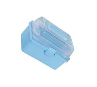 CYDZSRA Multifunctional Hair Bow Storage Case Household Organizer Storage Box Stackable Provides Ample Space for Various Daily Needs Case Container Organizer Bins Divider, Blue, 20x15x13cm