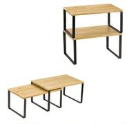 CYDZSRA Organize Kitchen Efficiently With Stackable Cabinet Shelves And | Shelf Risers For Cabinets Designed For Smart