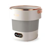CYDZSRA Portable Mini Washer Lightweight Washing,13L white gold | Unfold And Wash With Zero Learning Curve For Small Items Baby Clothes Underwear Dorms Apartments Camping And Rv