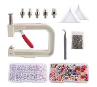 CYDZSRA Rugged Pearl Setting Machine with Screw Heads and Trays for Crafting Jewelry and Accessories Pearl Setting Machine Kits Beads Nails Rivet Stud Handmade Beads Rivet Fixing, #18