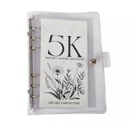 CYDZSRA Savings Book for Envelope Challenge Practical Multifunctional Notepad Hard Cover A5 Sheets in White Plastic Storage, 5K