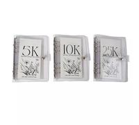 CYDZSRA Savings Book for Envelope Challenge Practical Multifunctional Notepad Hard Cover A5 Sheets in White Plastic Storage, 2.5K+5K+10K