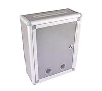 CYDZSRA Secure Locking Mailbox With Key Drop Box Durable Large Capacity Mailbox Wall Mounted For Residential Buildings Newspapers Key Lock Outdoor Metal Post Box Rustproof, Top Open, 250x110x320mm