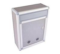 CYDZSRA Secure Locking Mailbox With Key Drop Box Durable Large Capacity Mailbox Wall Mounted For Residential Buildings Newspapers Key Lock Outdoor Metal Post Box Rustproof, Front Open, 250x110x320mm