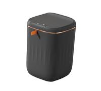 CYDZSRA Trash Can Featuring Kick Sensing Functionality And Automatic Cover Suitable For Kitchen Environments Wave Sensing Trash Can For Kitchen Outdoor, black gold, 22L